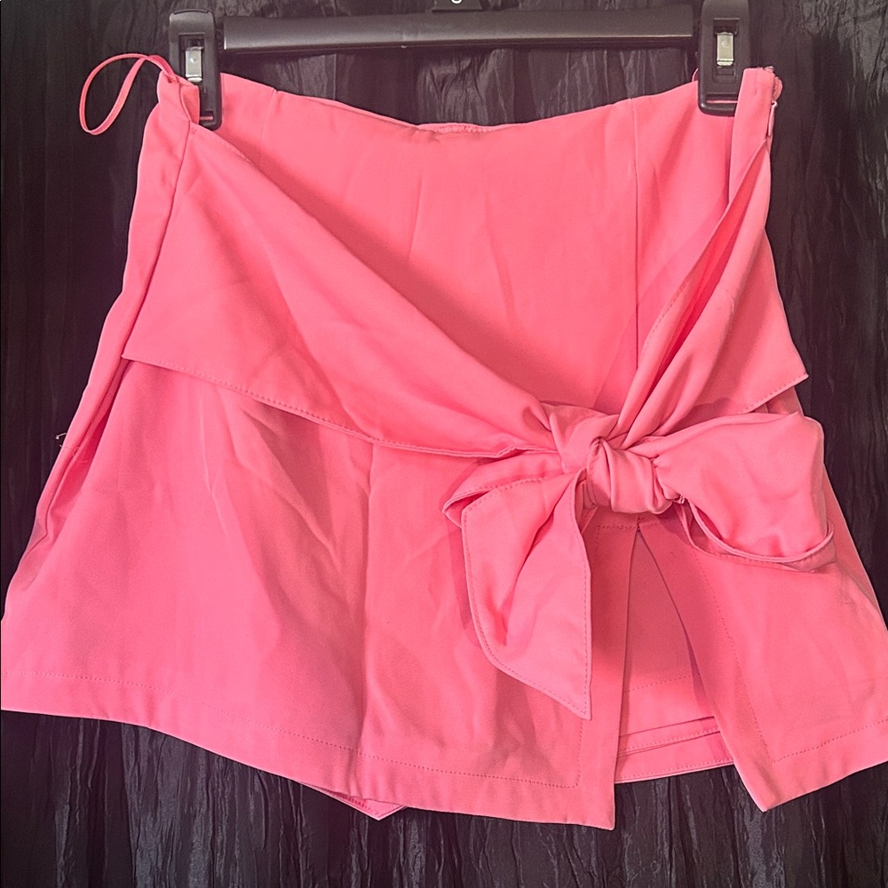 Lena Bow Skort - Bubble Gum Pink Small